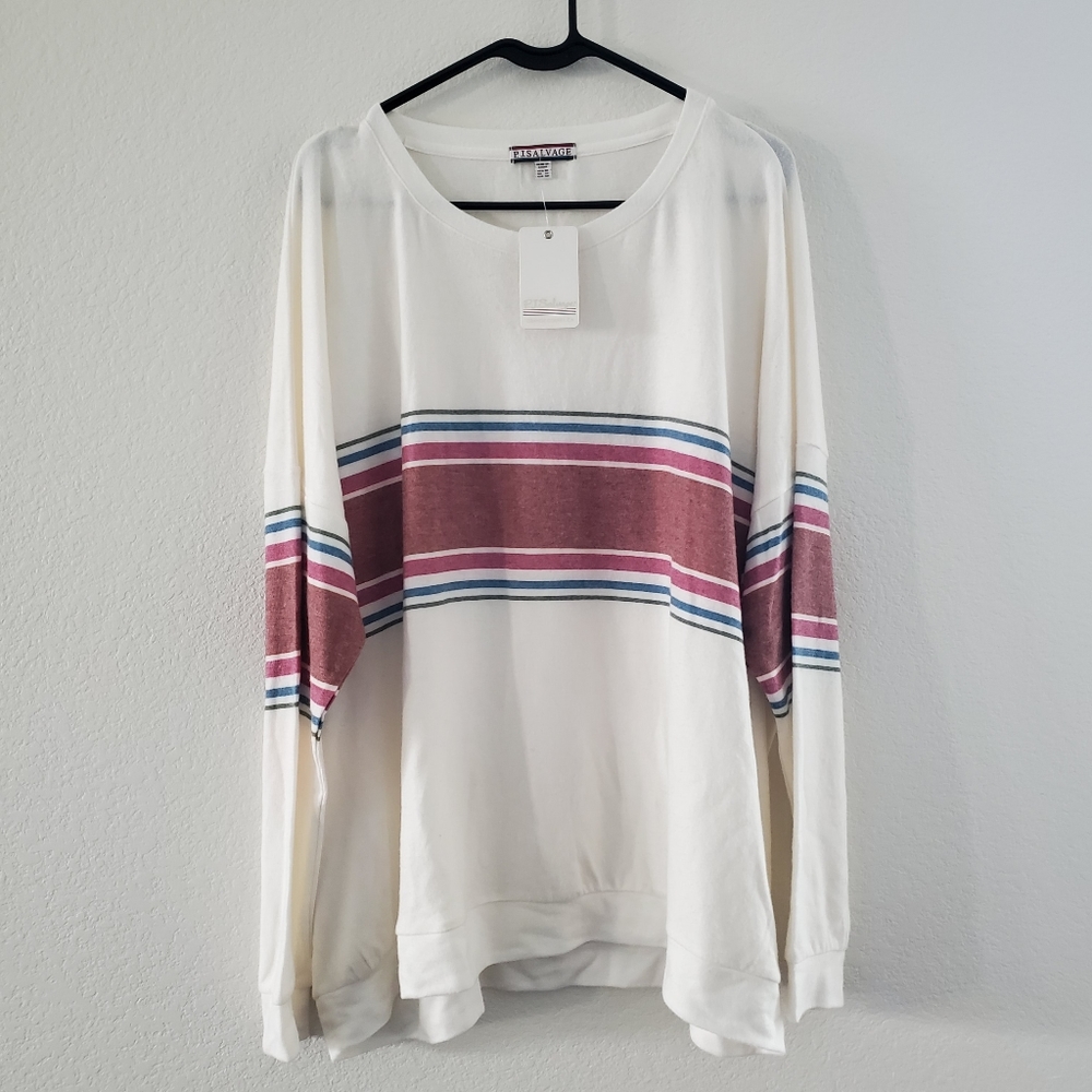 NWT PJ Salvage Striped Lightweight Sweater